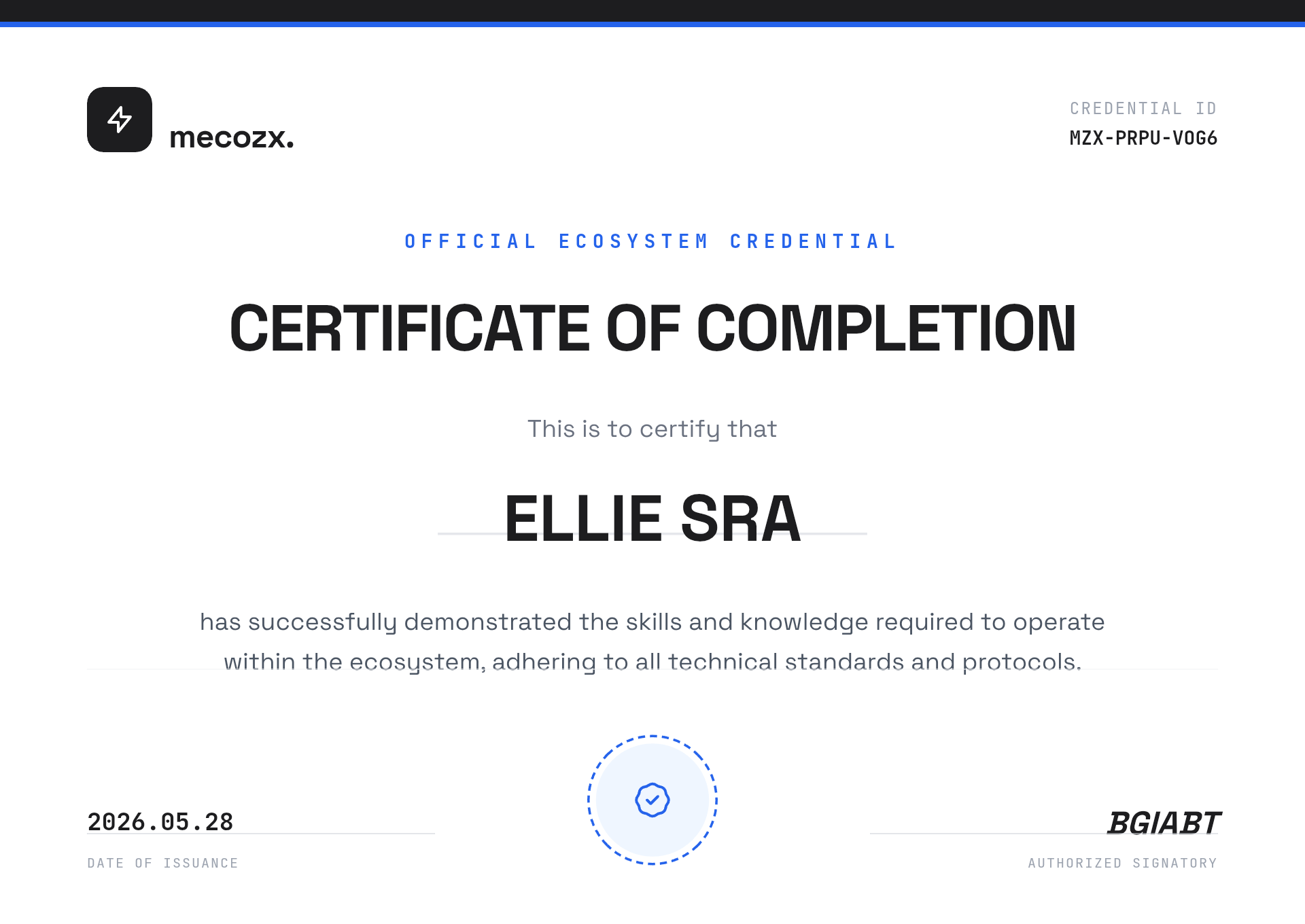 Certificate
